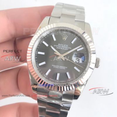 ARF 904L Rolex Datejust Rhodium 41MM Swiss 2824 Watches - Rolex 126334 Oyster Perpetual Bracelet